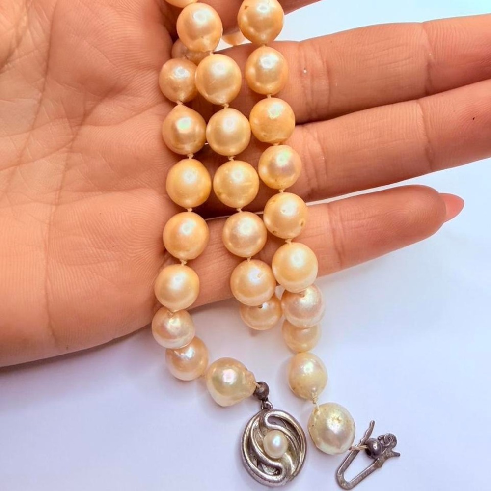 REAL GOLD AND PEARLS VINTAGE NECKLACE